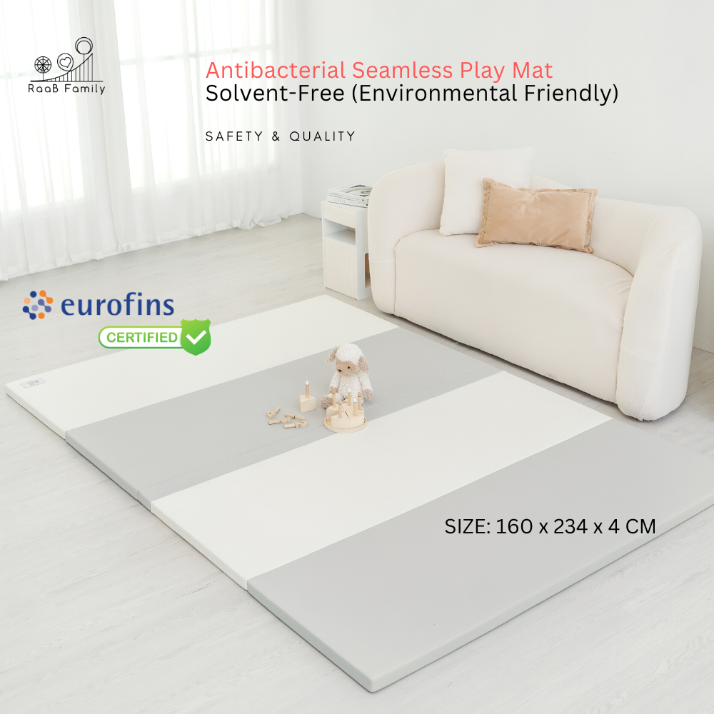RaaB Family™ Baby SEAMLESS Playmat Toddler Premium Folding Mat 4CM Thick 160 x 234 x 4 cm