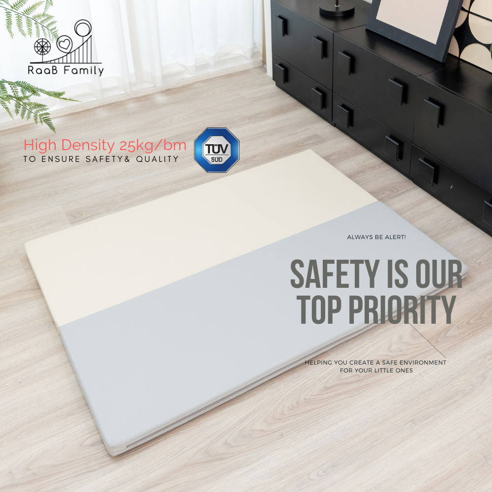 RaaB Family™ Baby SEAMLESS Playmat Toddler Premium Folding Mat 4CM Thick 99 x 127 x 4 cm