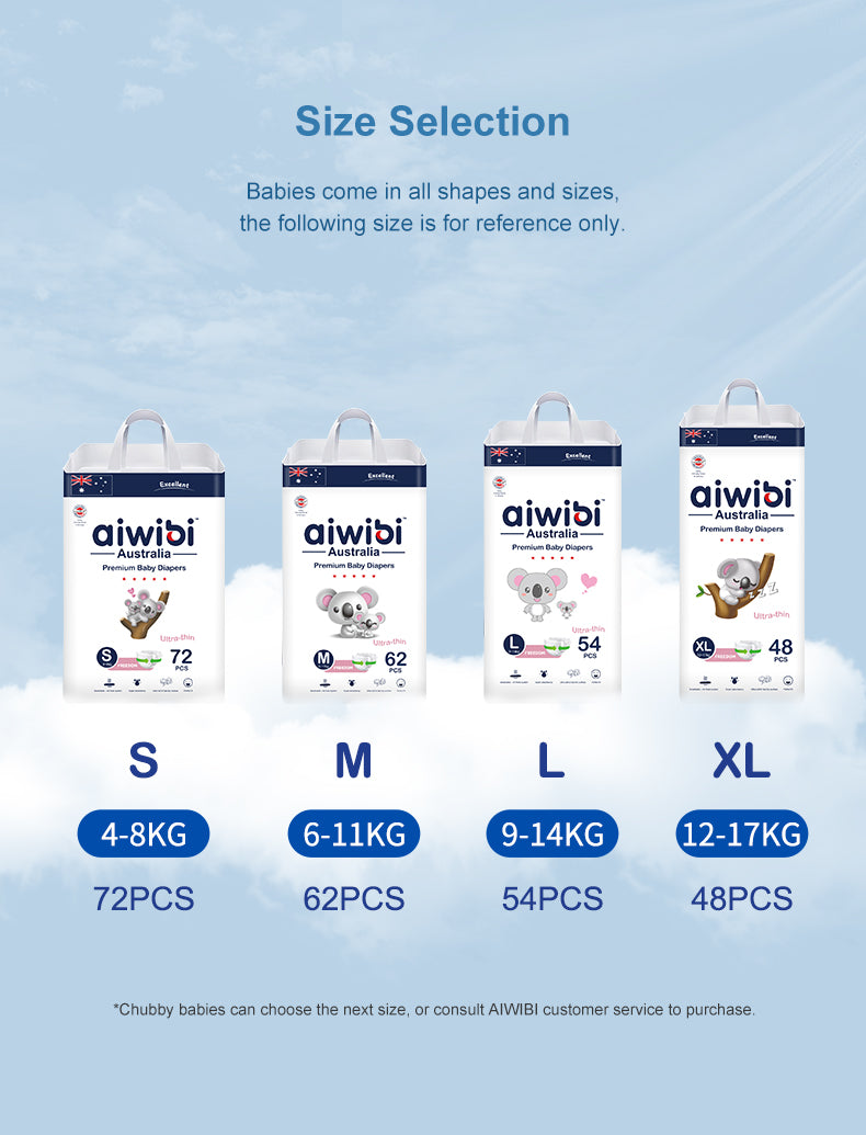 Aiwibi Natural Premium Night Taped Diapers