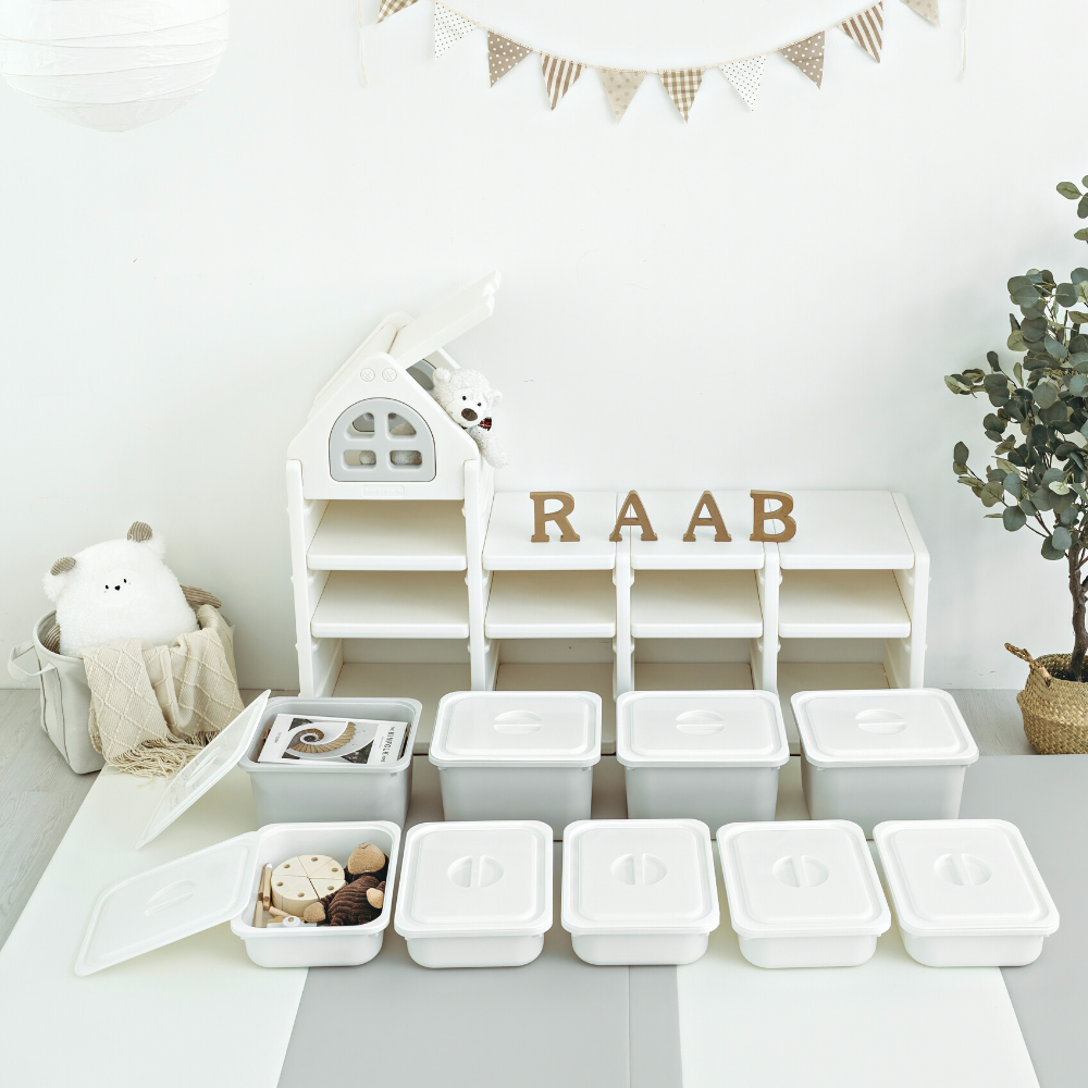 RaaB Family™ HOUSE Kids Storage Cabinet Toy Storage Organiser