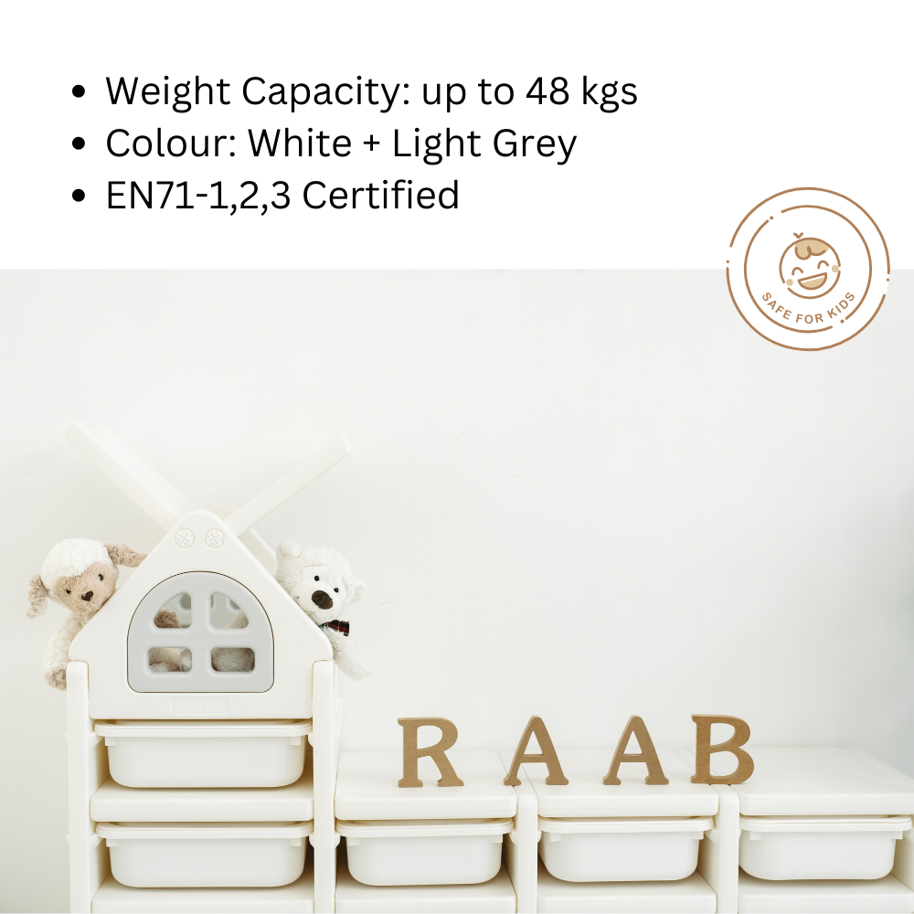 RaaB Family™ HOUSE Kids Storage Cabinet Toy Storage Organiser