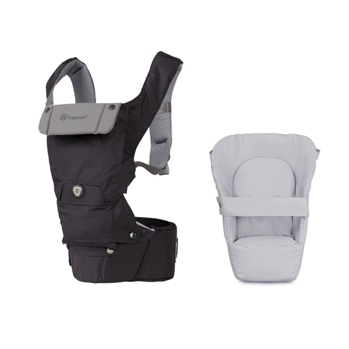Hugpapa Dial-Fit PRO 3-in-1 Hip Seat Baby Carrier + Infant Insert