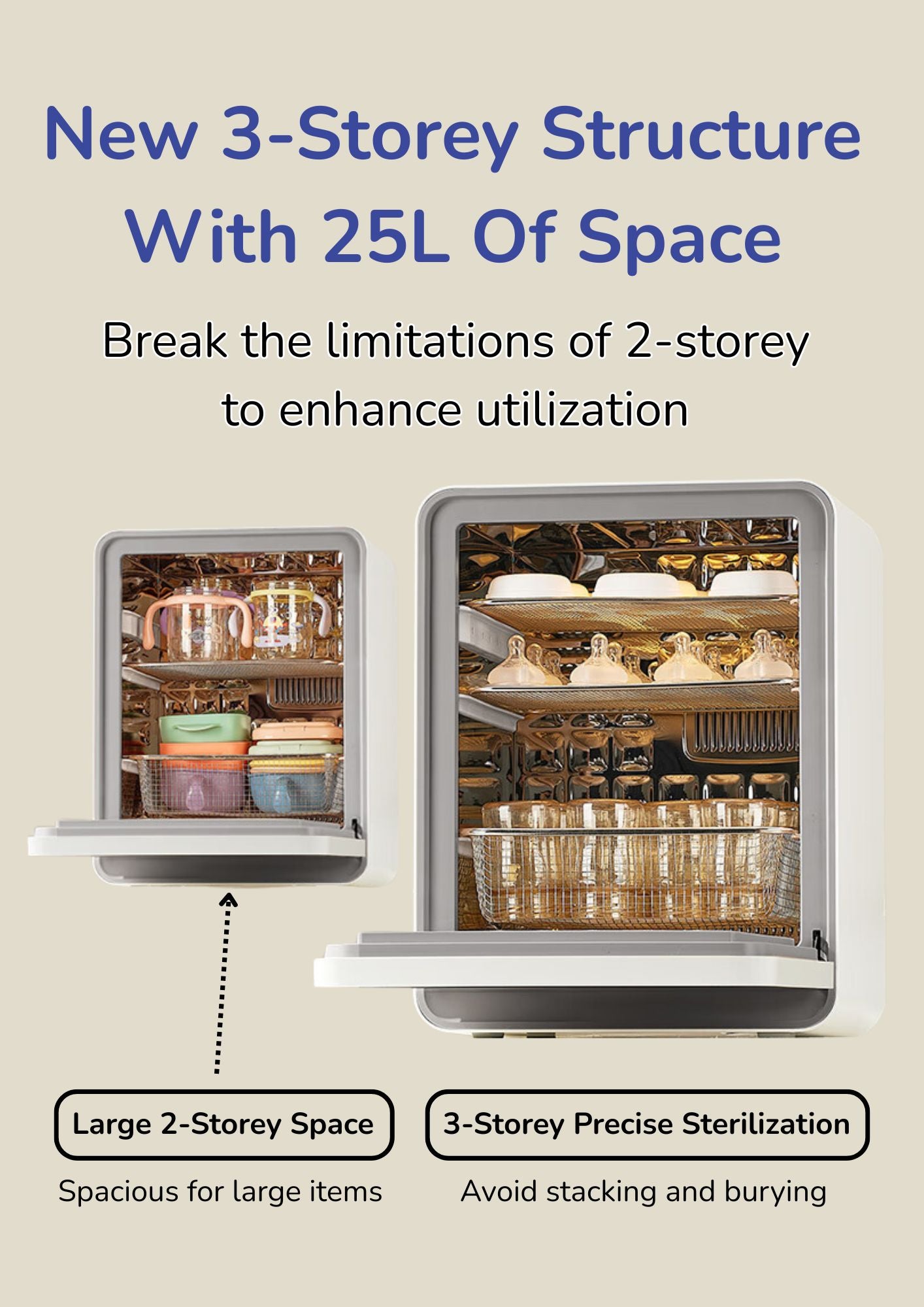 Snow Bear UV Steriliser And Dryer 25L Capacity With 3 Pin Plug/Safety Mark