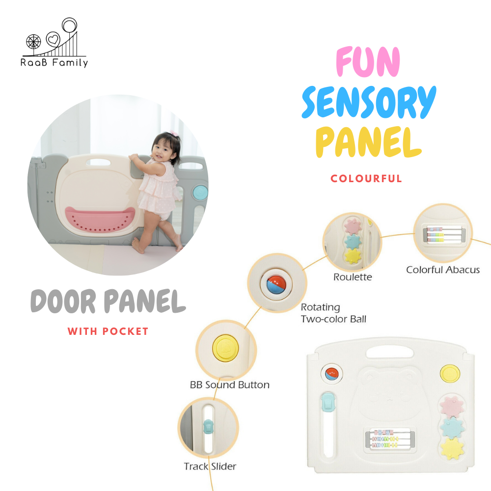 RaaB Family™ Denser & Heavier RACCOON Series Foldable Playpen Play Yard