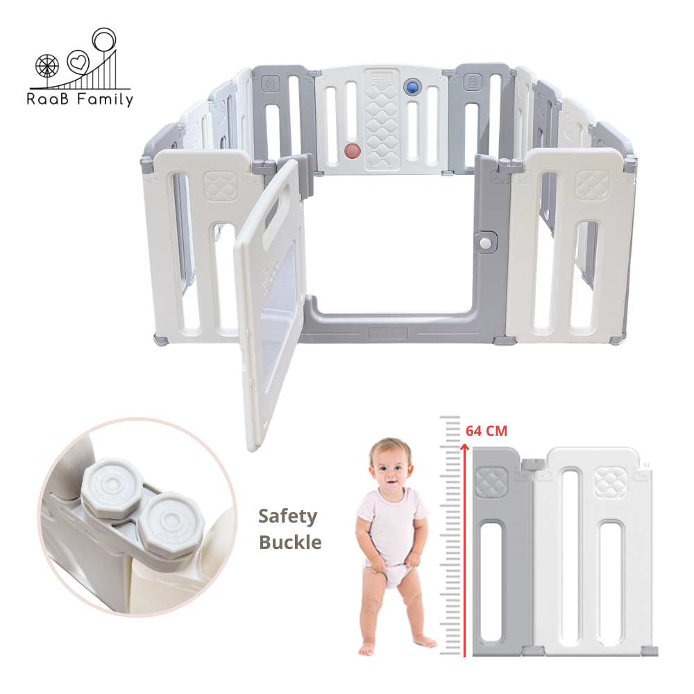 RaaB Family™ Taller Height PURE Series Foldable Playpen Play Yard