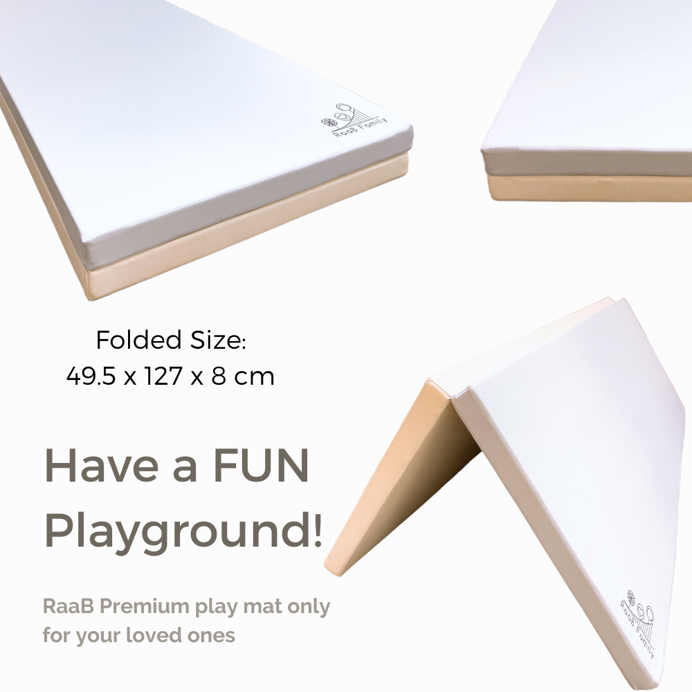 RaaB Family™ Baby SEAMLESS Playmat Toddler Premium Folding Mat 4CM Thick 99 x 127 x 4 cm