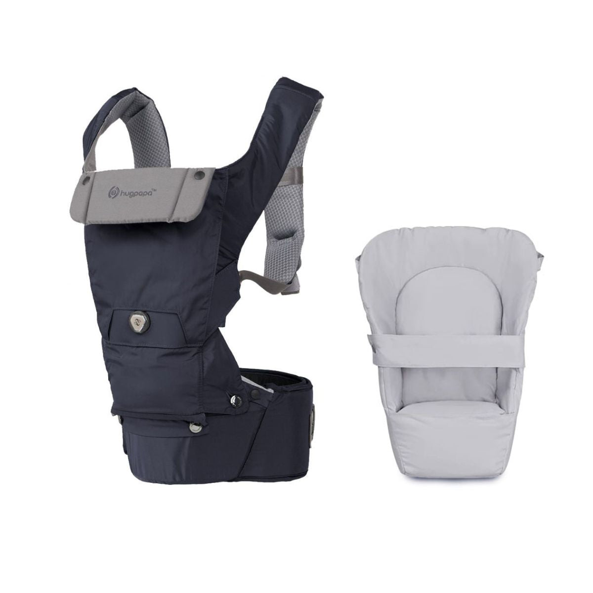 Hugpapa Dial-Fit PRO 3-in-1 Hip Seat Baby Carrier + Infant Insert