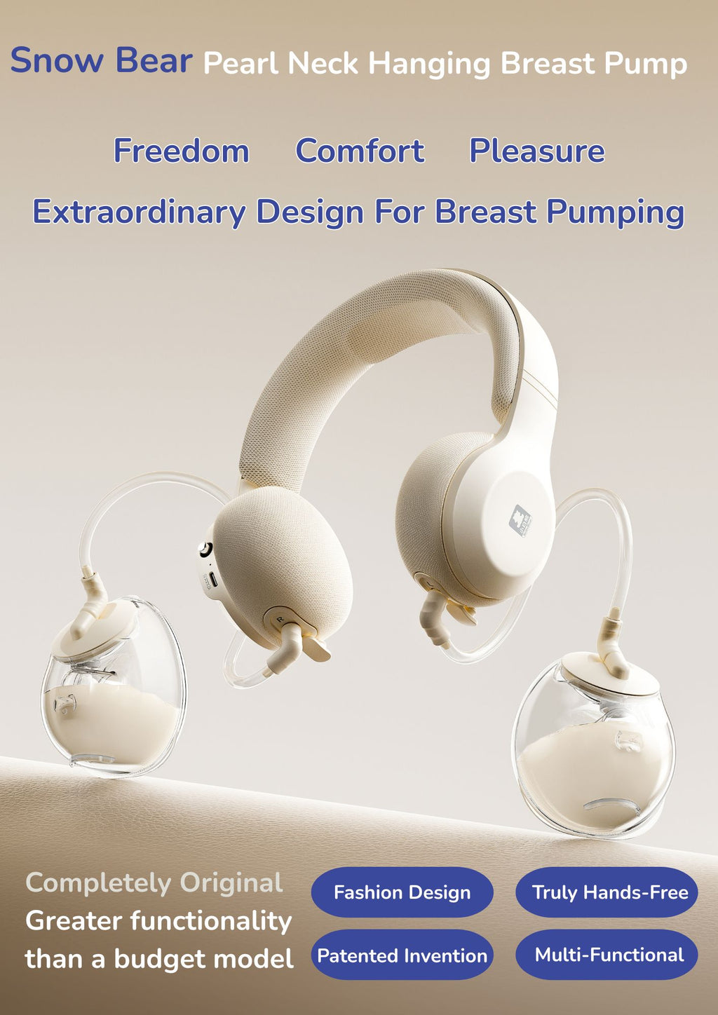 Snow Bear Pearl Neck Hanging Breast Pump (1 Set)