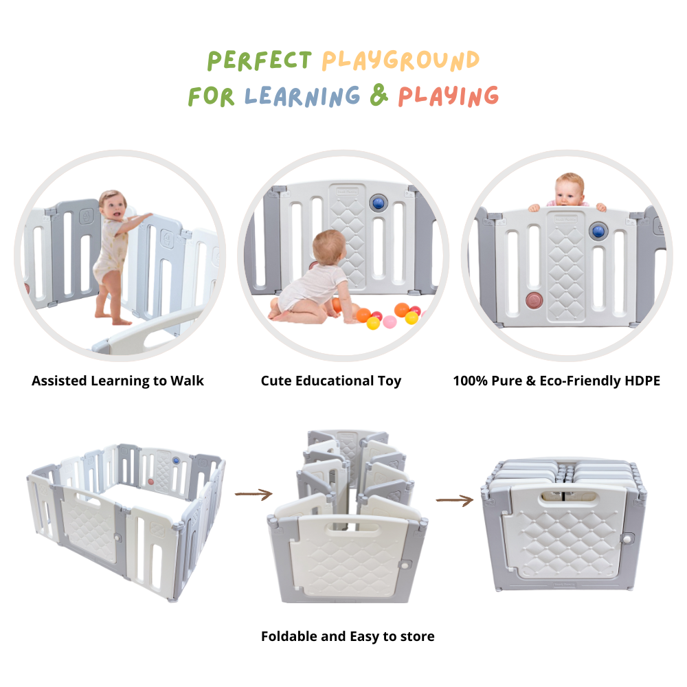 RaaB Family™ Taller Height PURE Series Foldable Playpen Play Yard