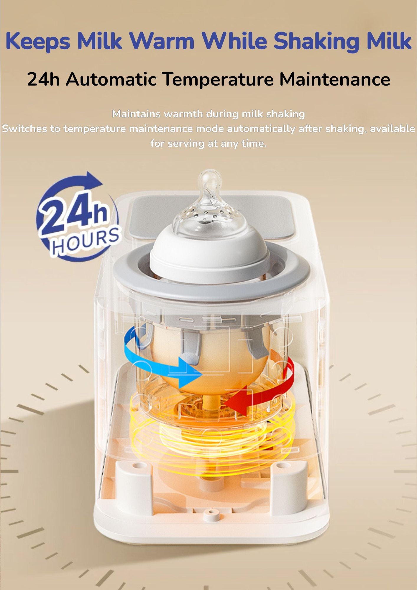 Snow Bear 5 in 1 Milk Shaker, Baby Bottle Warmer and UV steriliser (UK) 3 Pin Plug with Safety Mark