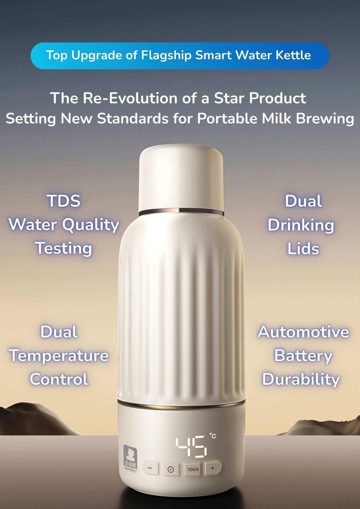 Snow Bear Smart Water Bottle (500ml)