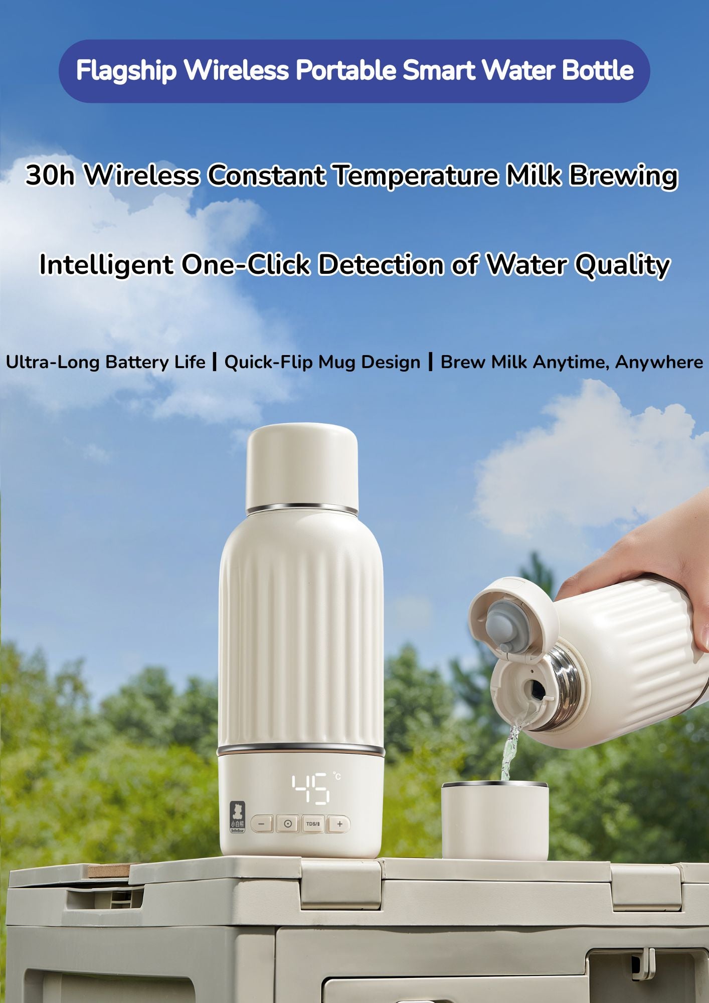 Snow Bear Smart Water Bottle (500ml)