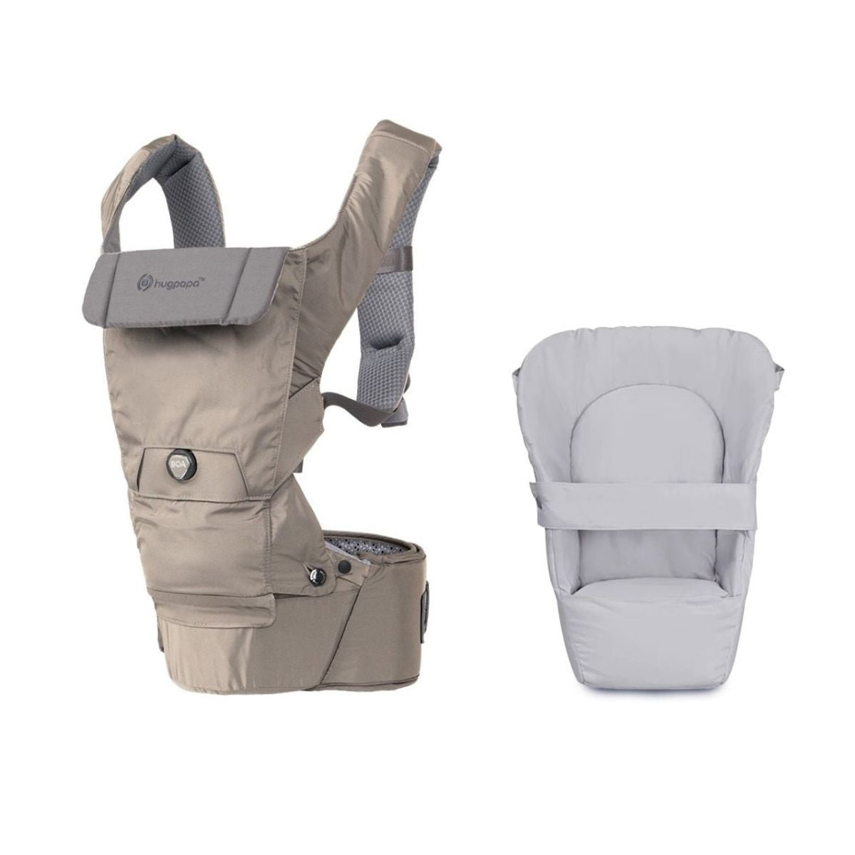 Hugpapa Dial-Fit PRO 3-in-1 Hip Seat Baby Carrier + Infant Insert