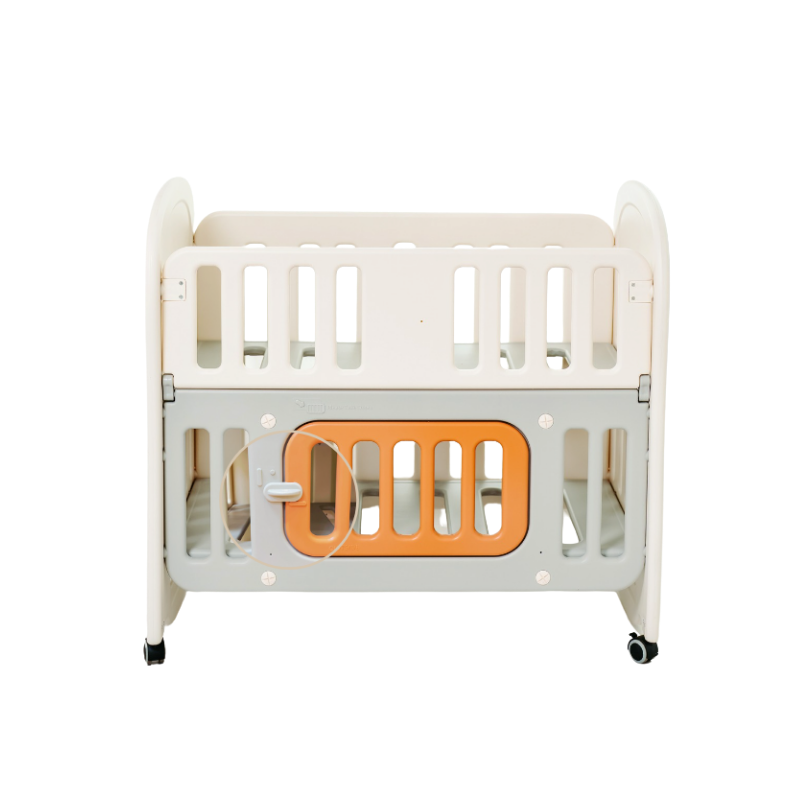 RaaB Family™ Glücklich Premium 6-in-1 Convertible Baby Cot With Latex Mattress and Muslin Bumper