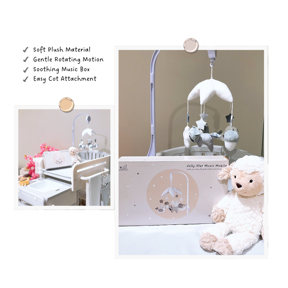 RaaB Family™ Jolly Star Wind-Up Rotating Music Mobile