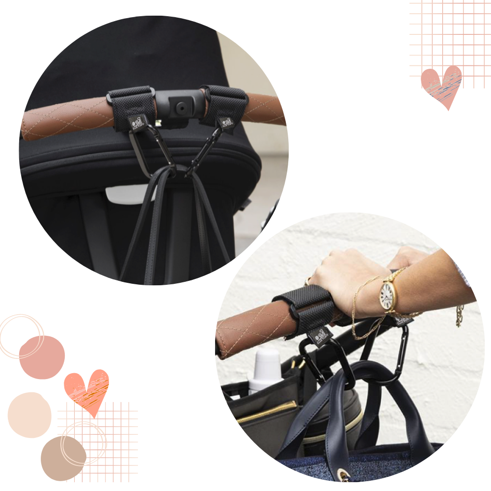 RaaB Family™ 2 pcs Quality Stroller Pram Hooks