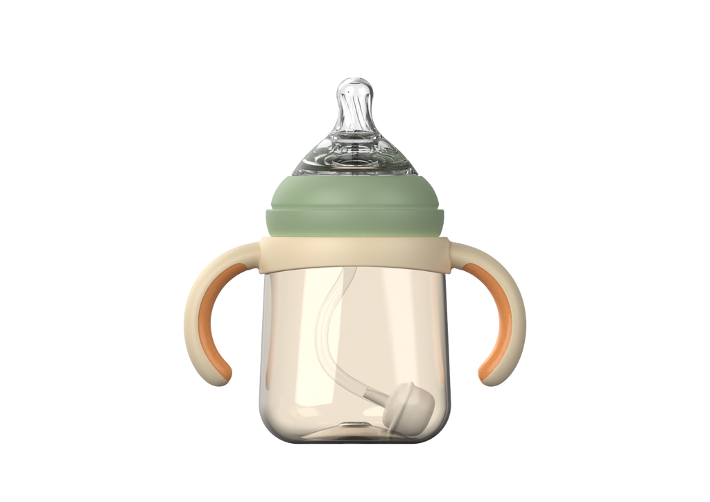 Aiwibi Premium Feeding Bottle Heat Resistant PPSU Air Valve Anti-Choking Reduces Flatulence (240ml/ 8oz)