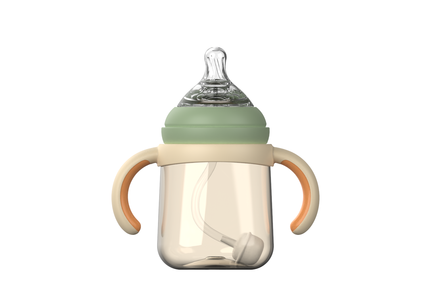 Aiwibi Premium Feeding Bottle Heat Resistant PPSU Air Valve Anti-Choking Reduces Flatulence (240ml/ 8oz)