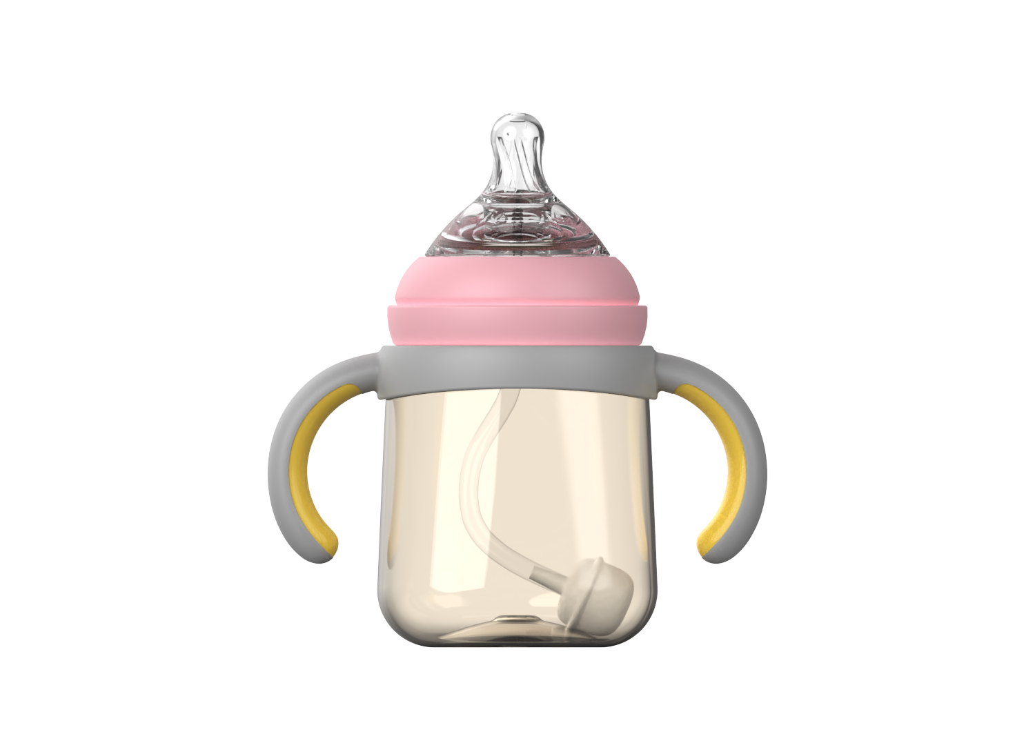 Aiwibi Premium Feeding Bottle Heat Resistant PPSU Air Valve Anti-Choking Reduces Flatulence (240ml/ 8oz)