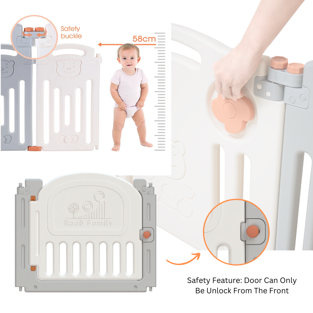 RaaB Family™ Baby Classic BEAR Series Foldable Playpen Play Yard