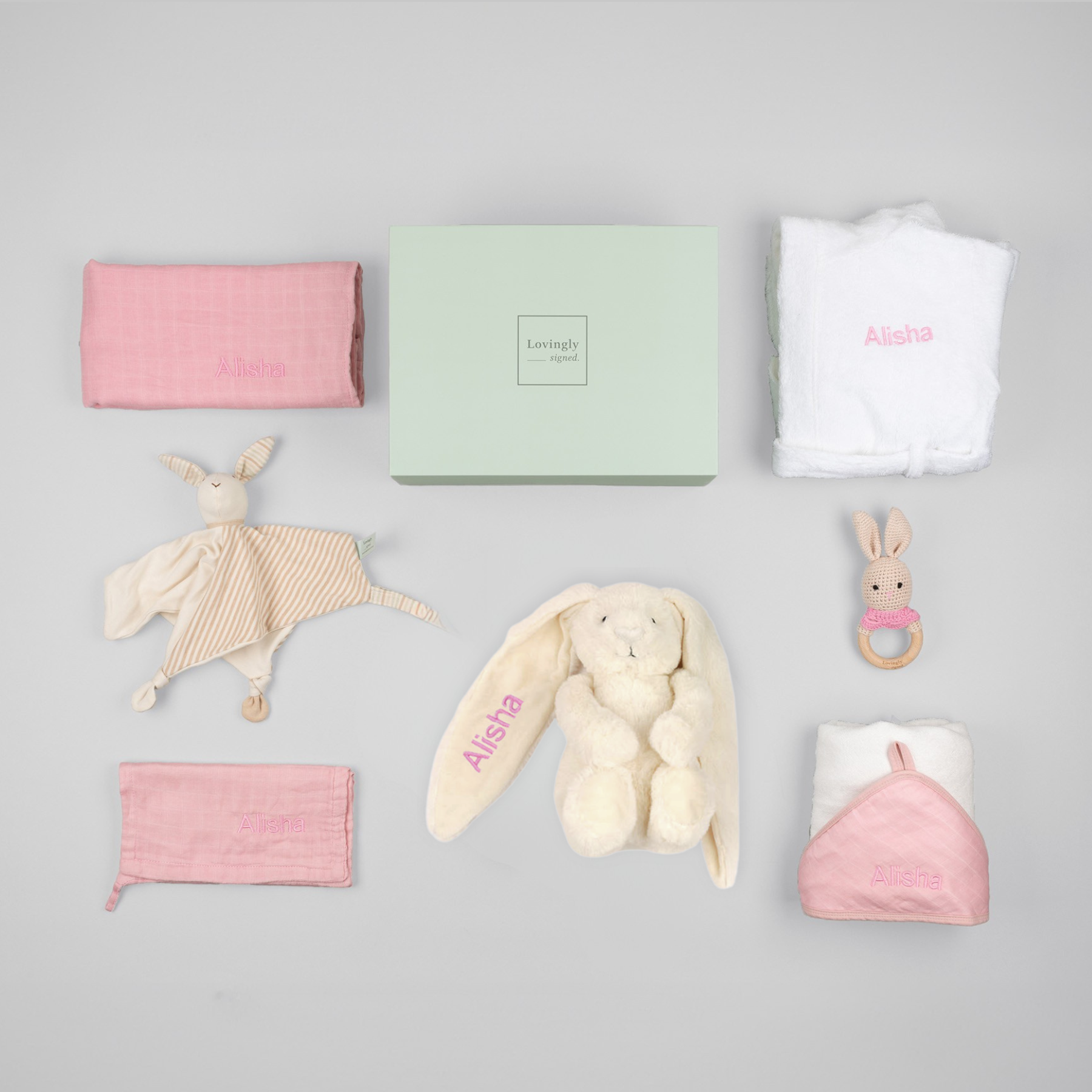 Lovingly Signed Bamboo Bunny Bliss Gift Set