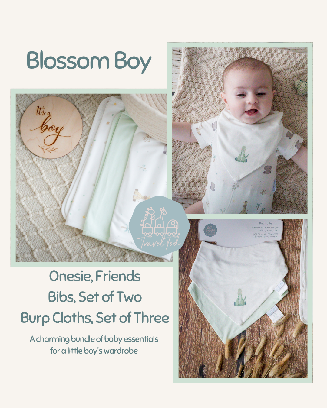 TravelTod Blossom Boy, Baby Gift Set