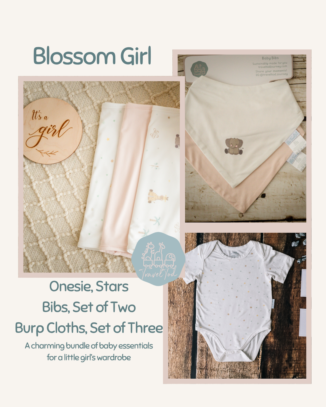 TravelTod Blossom Girl, Baby Gift Set
