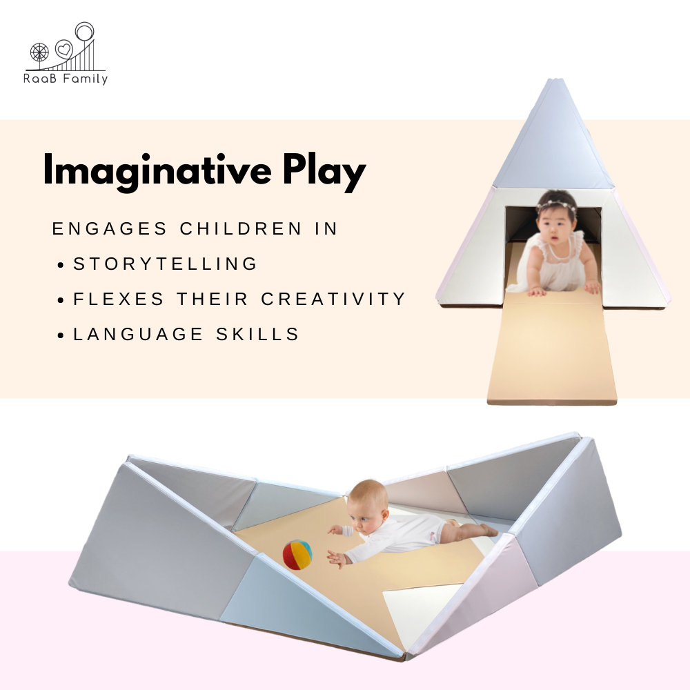 RaaB Family™ 3 in 1 Canoe Tent Play Mat Unique Transforming Activity Play Mat