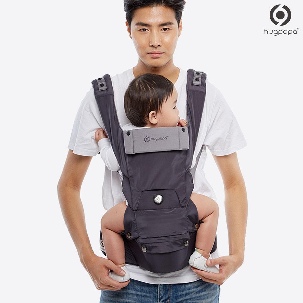 Hugpapa Dial-Fit Classic 3-in-1 Hip Seat Baby Carrier + Infant Insert