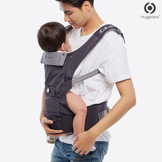 Hugpapa Dial-Fit Classic 3-in-1 Hip Seat Baby Carrier + Infant Insert