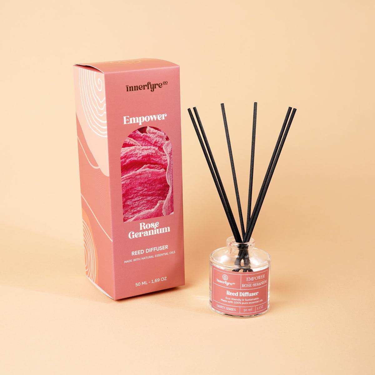 Innerfyre Empower - Rose Geranium Reed Diffuser