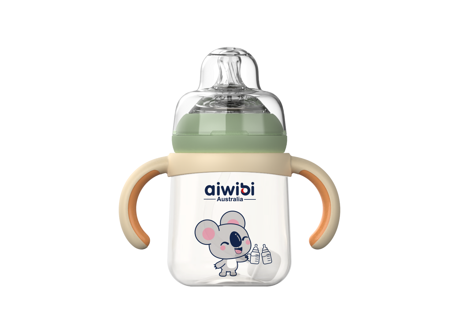 Aiwibi Premium Feeding Bottle Heat Resistant PPSU Air Valve Anti-Choking Reduces Flatulence (240ml/ 8oz)