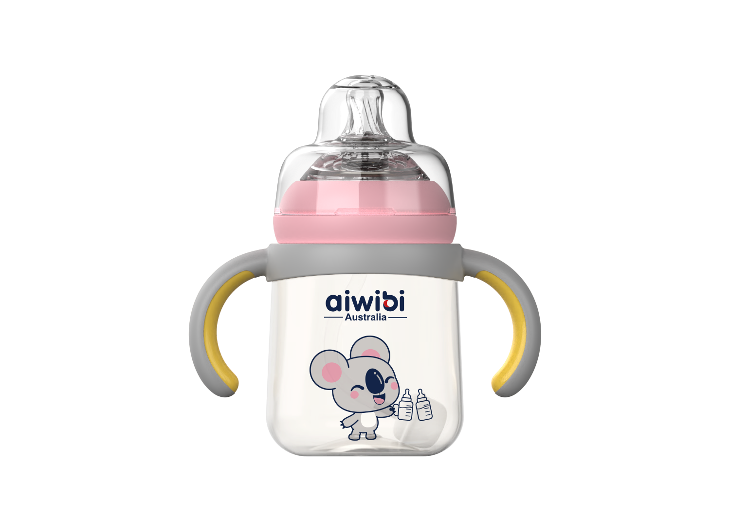 Aiwibi Premium Feeding Bottle Heat Resistant PPSU Air Valve Anti-Choking Reduces Flatulence (240ml/ 8oz)