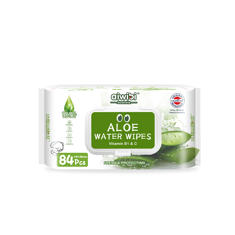 Aiwibi Premium Aloe Vera Spring Water Wet Wipes - Non Fragrance (6 Packs/ 12 Packs)