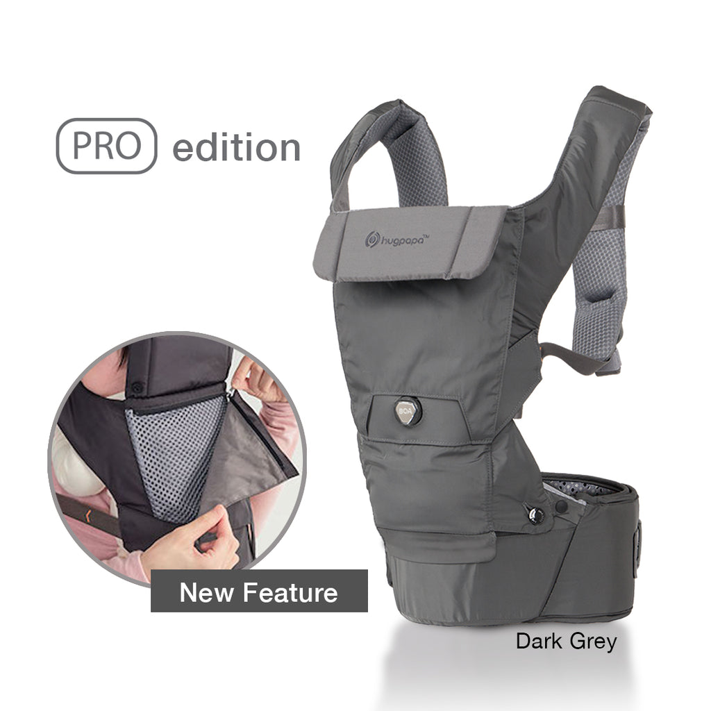 Hugpapa Dial-Fit PRO 3-in-1 Hip Seat Baby Carrier + Infant Insert