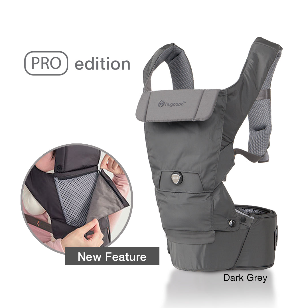 Hugpapa Dial-Fit PRO 3-in-1 Hip Seat Baby Carrier + Infant Insert