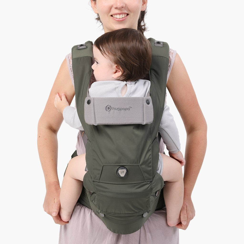 Hugpapa Dial-Fit Classic 3-in-1 Hip Seat Baby Carrier + Infant Insert