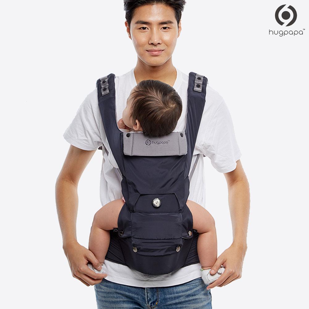 Hugpapa Dial-Fit Classic 3-in-1 Hip Seat Baby Carrier + Infant Insert