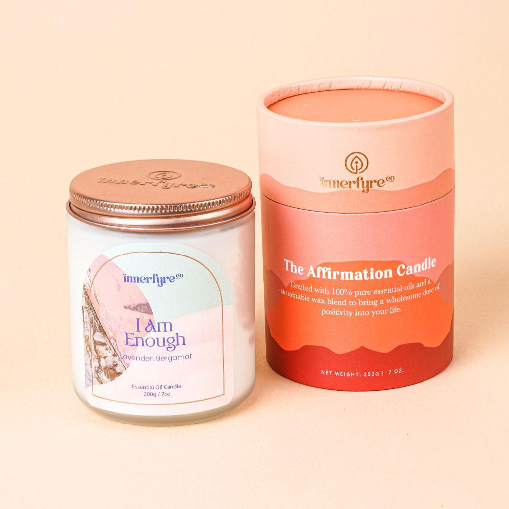 Innerfyre I AM ENOUGH Candle: Lavender, Eucalyptus, Yuzu