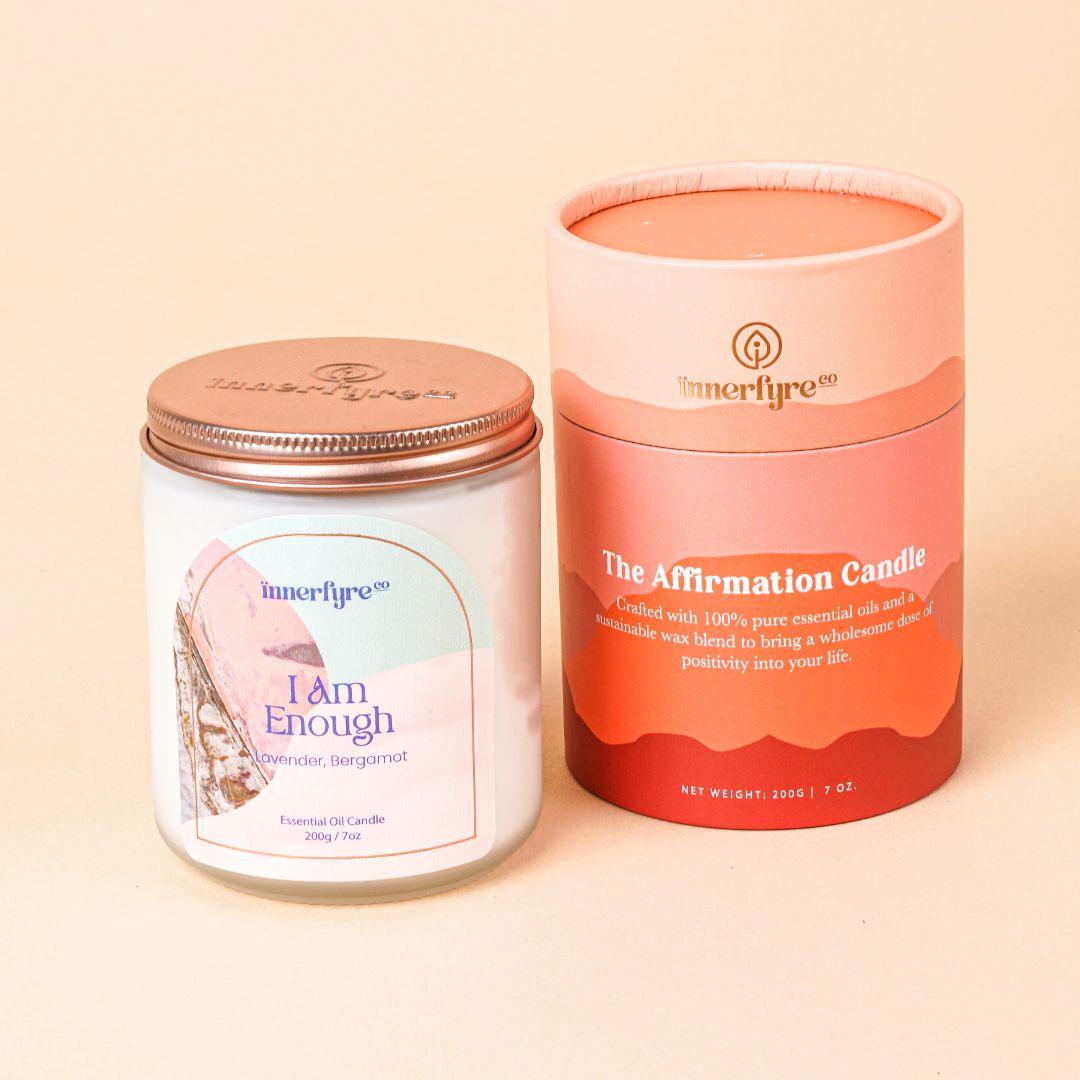 Innerfyre I AM ENOUGH Candle: Lavender, Eucalyptus, Yuzu