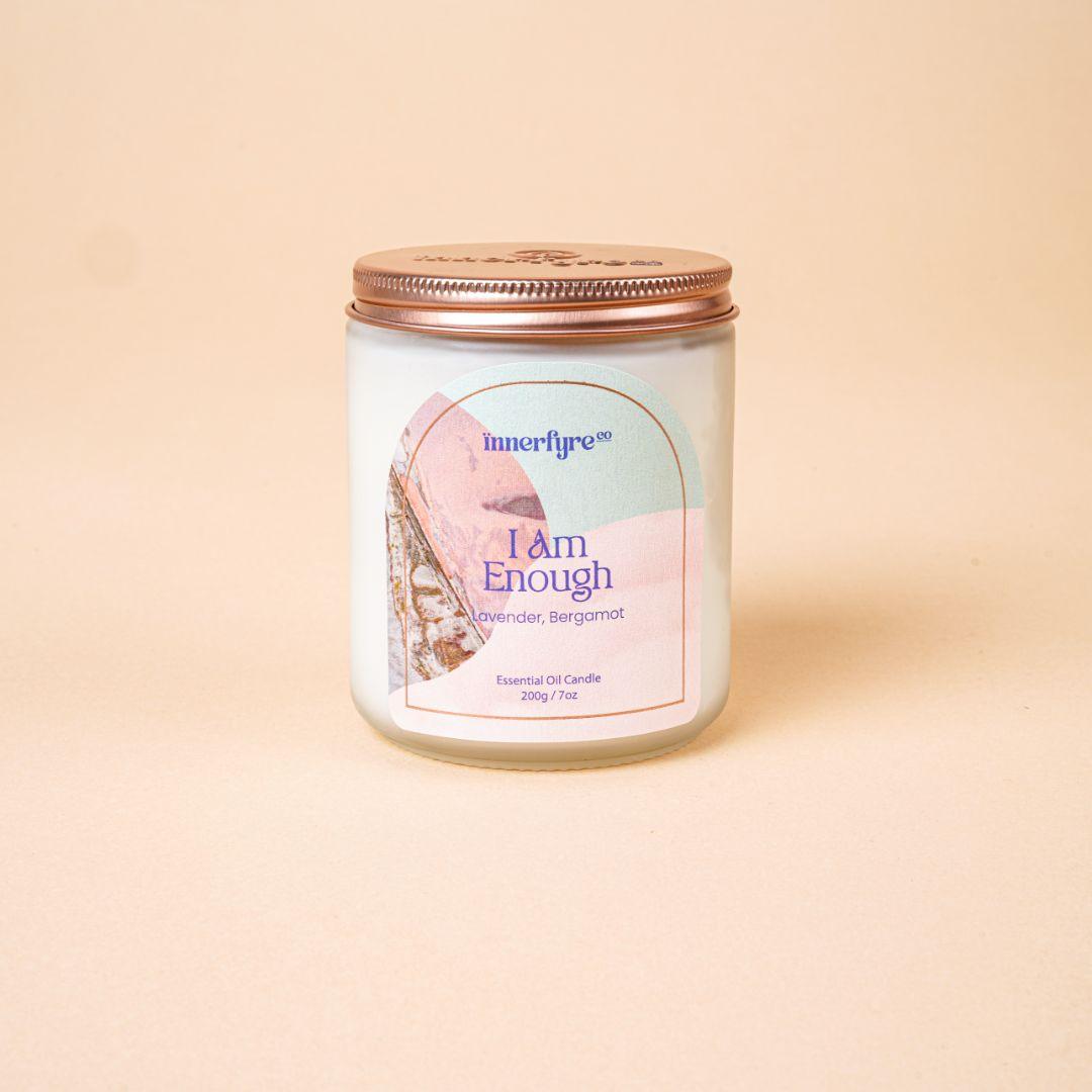Innerfyre I AM ENOUGH Candle: Lavender, Eucalyptus, Yuzu