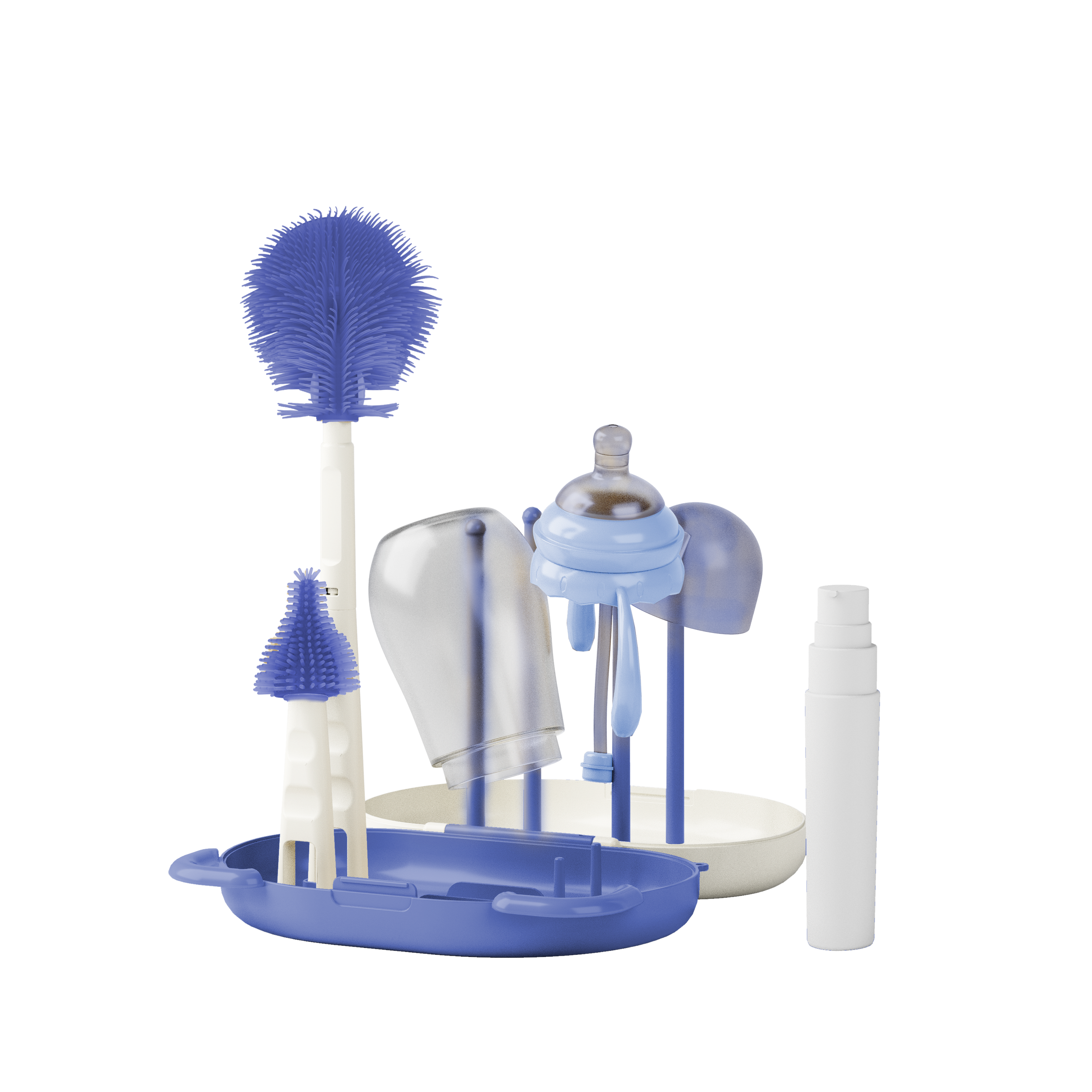 Supermama Lab 6-in-1 Portable Baby Bottle Brush Set