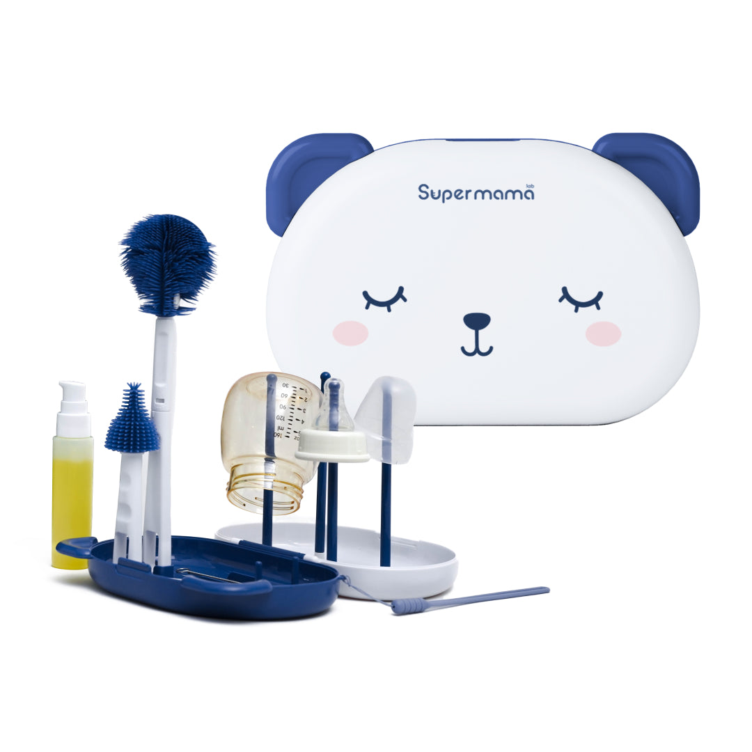 Supermama Lab 6-in-1 Portable Baby Bottle Brush Set