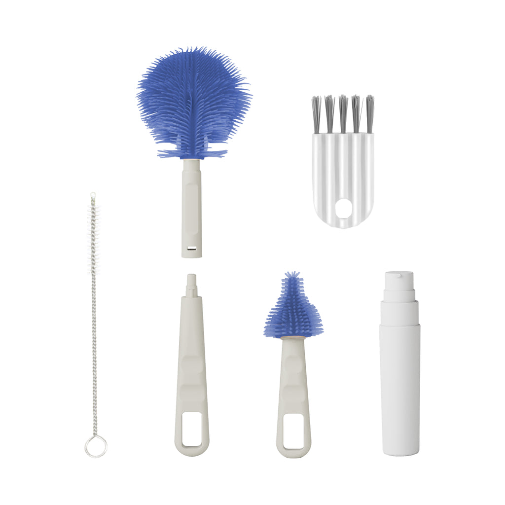 Supermama Lab 6-in-1 Portable Baby Bottle Brush Set