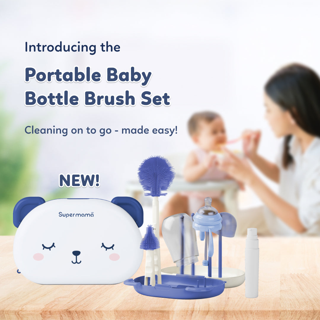 Supermama Lab 6-in-1 Portable Baby Bottle Brush Set