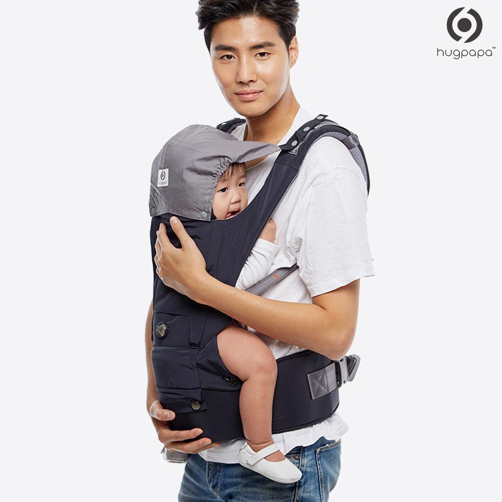 Hugpapa Dial-Fit Classic 3-in-1 Hip Seat Baby Carrier + Infant Insert