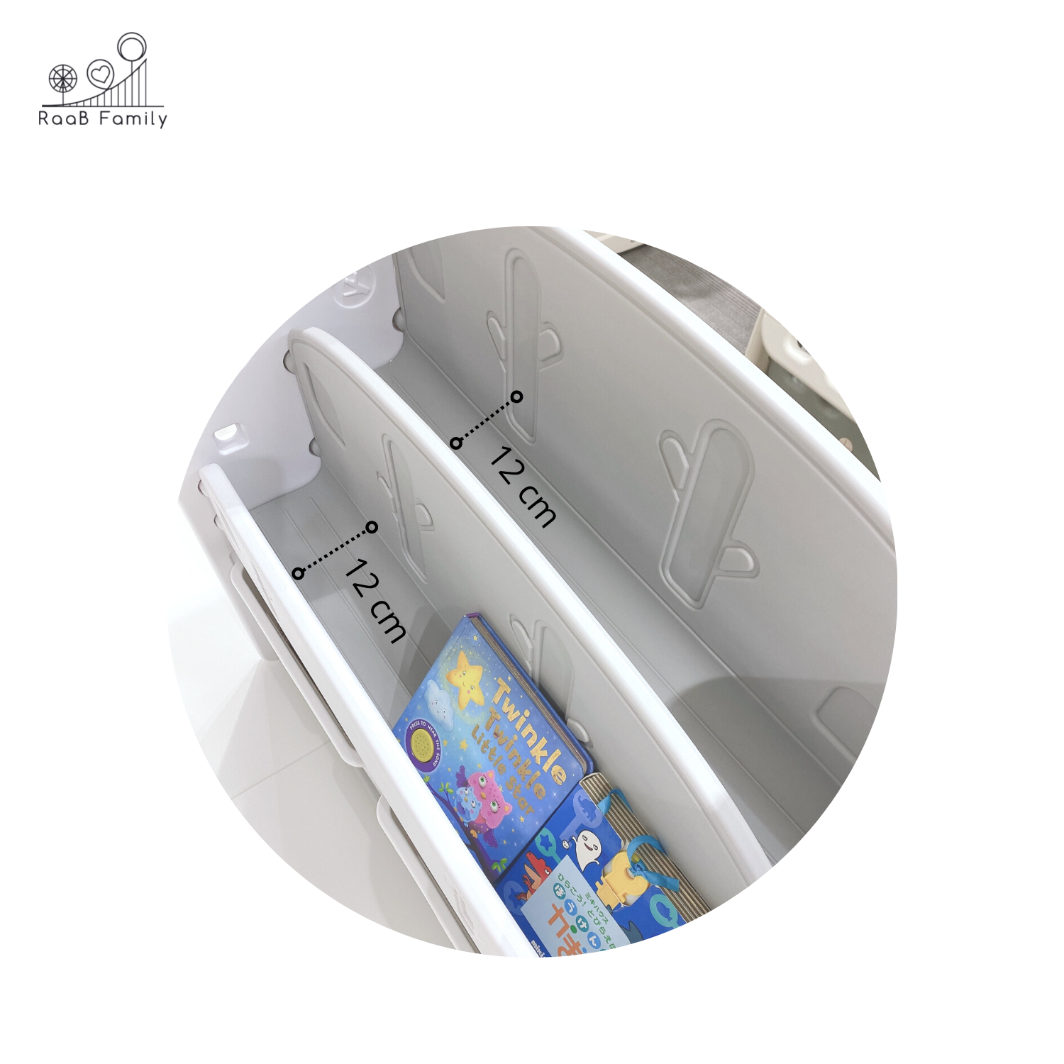 RaaB Family™ Kids Bookshelf Book Rack with Toy Storage Organiser
