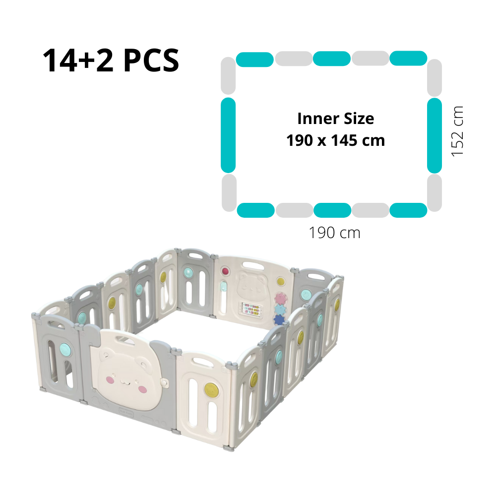 RaaB Family™ Denser & Heavier RACCOON Series Foldable Playpen Play Yard
