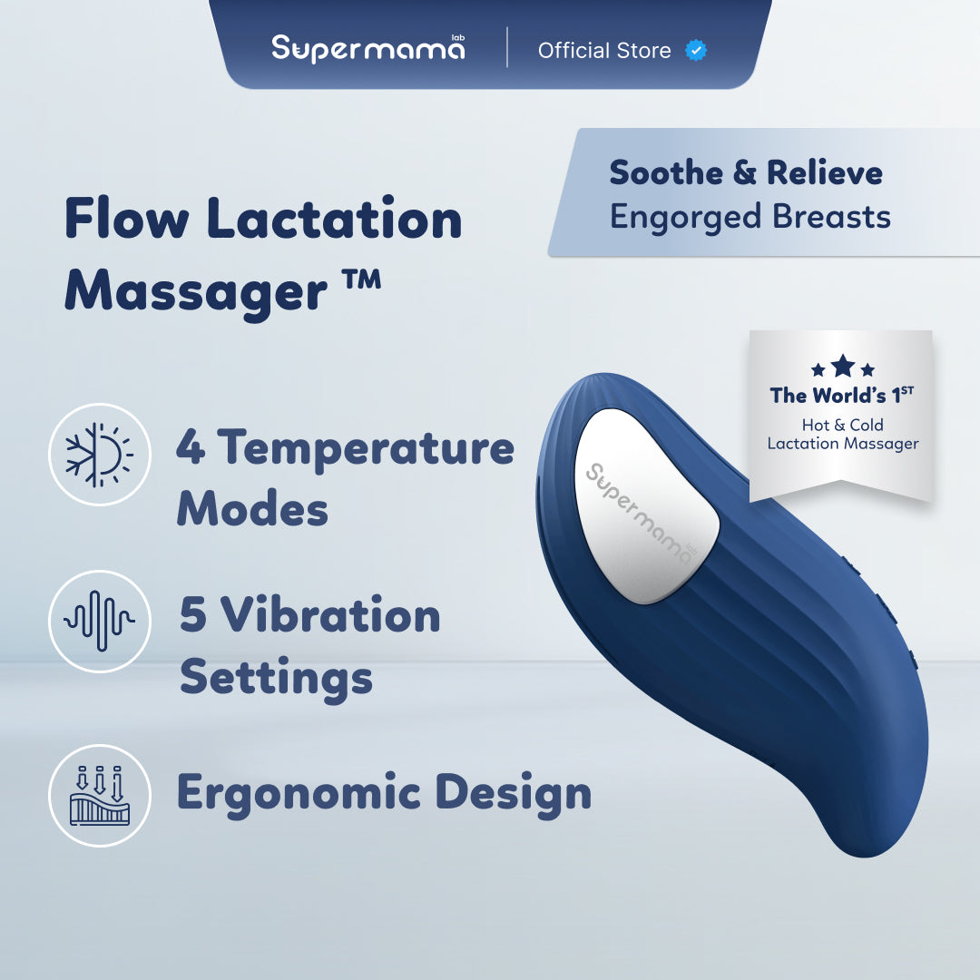 Supermama Lab Flow Lactation MassagerTM - World's first hot & cold lactation massager