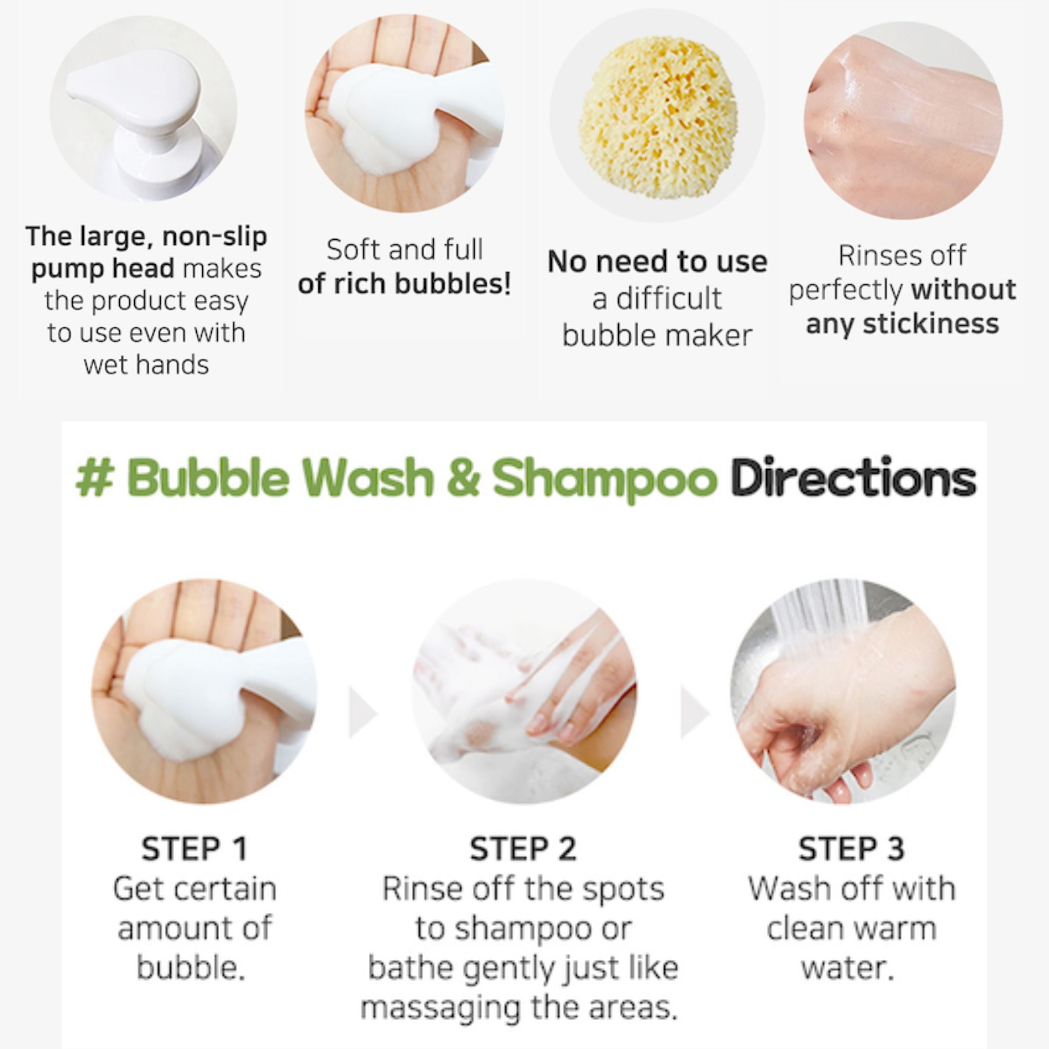 Orgabebe Bubble wash & Shampoo (50mL | 500mL)